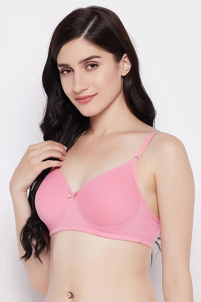 Shuraim Essential Latest Bra For Women Lightly Padded Bra Pack of 3 Colors Maroon Pink Black